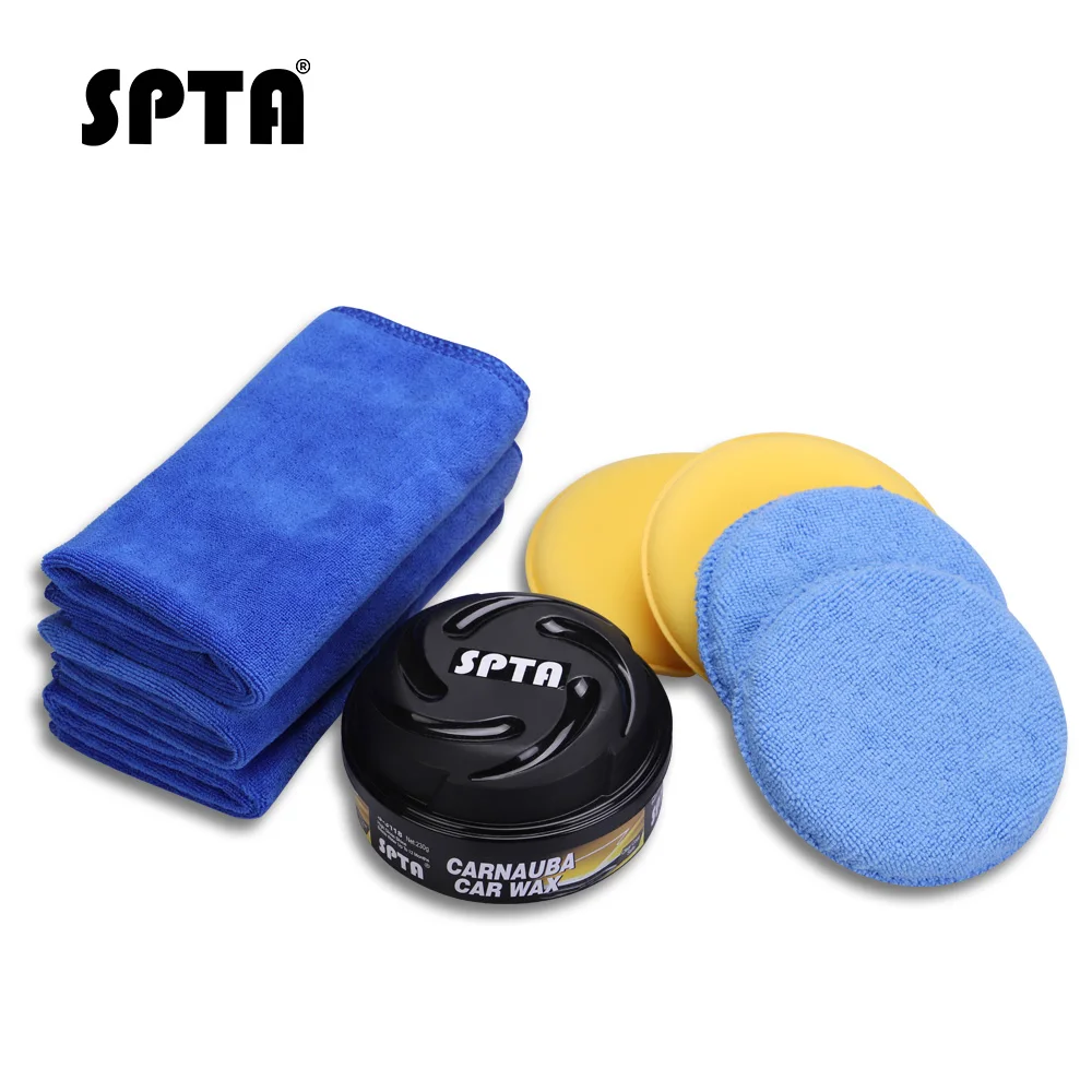 

SPTA Car Wax Crystal Plating Set Auto Shampoo Scratch Repair Polishing Paste Paint Care Wax Waterproof Hard Glossy Carnauba Wax