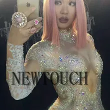 Высококачественный полностью ручной работы стеклянный ручная отделка шва со стразами комбинезон сексуальный Блестящий Кристаллы костюм вечернее платье с кисточками сексуальный комплект