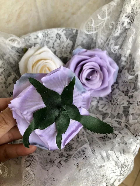 Lavender Rose Heads, Artificial Flowers