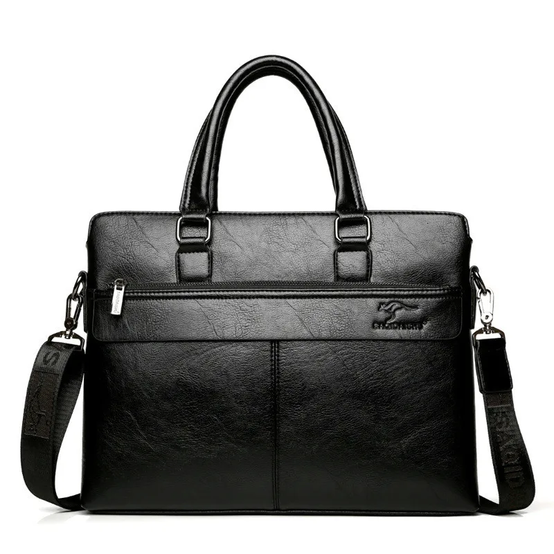 Новинка 2019 мужская сумка из искусственной кожи на молнии Офисные Сумки для