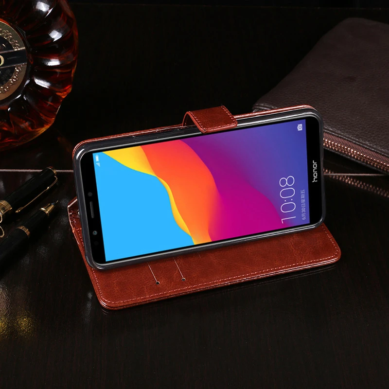 phone case for huawei Honor 7A 5.7 inch Luxury Leather Flip Case for Huawei Russia honor 7A Pro 5.7 inch Wallet Capa Soft TPU Silicone Cover Huawei dustproof case