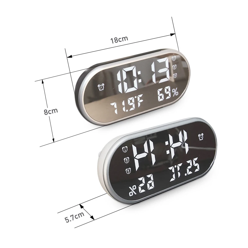 Светодиодный Будильник часы электронный стол большие цифры дисплей светящийся цифровой настольный часы домашний декор Повтор Настольные часы