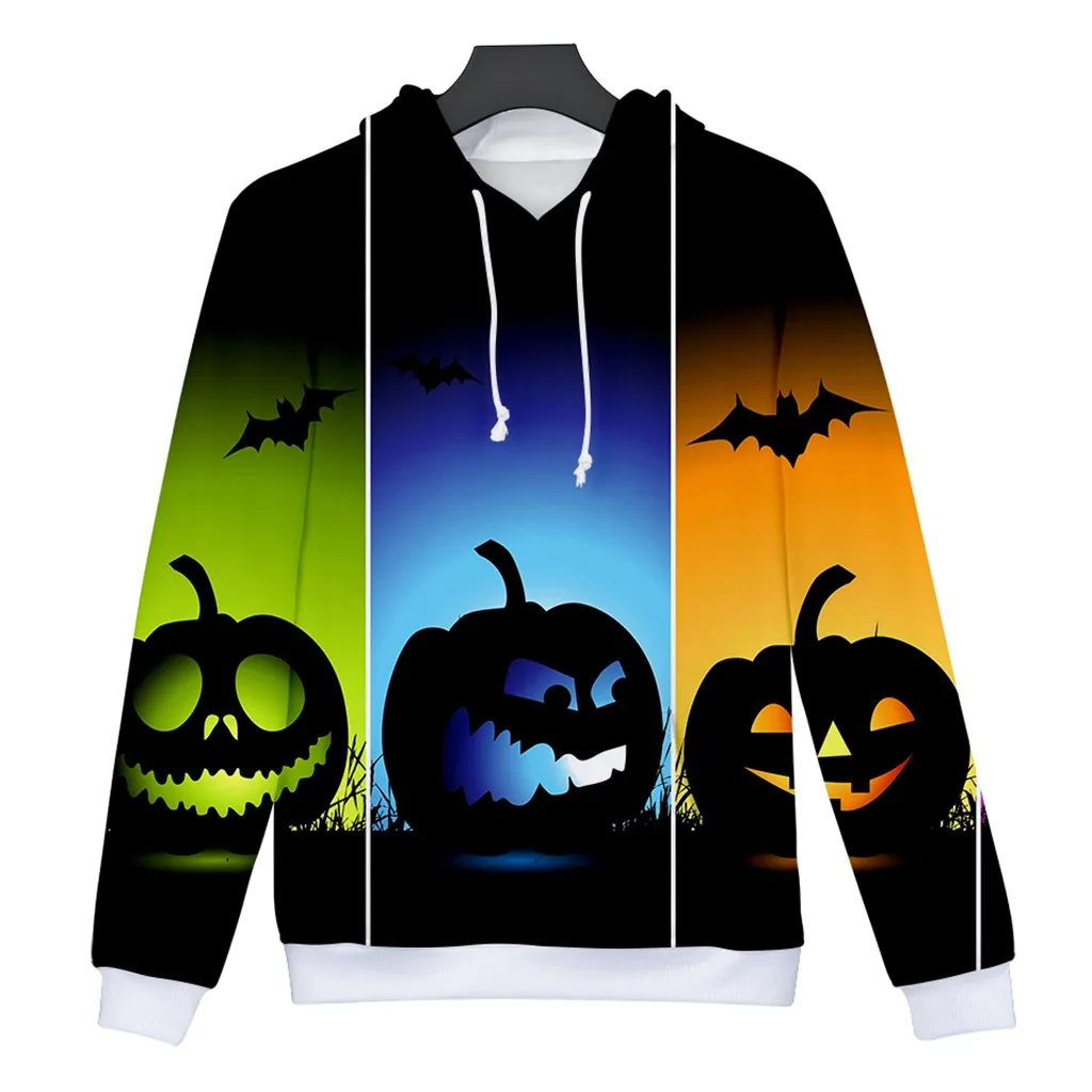 

Hoodies And Sweatshirts For Halloween Fashion Men & Women 3D Print Party Long Sleeve Hooded Sweatshirt Tops Sudadera Mujer 2019
