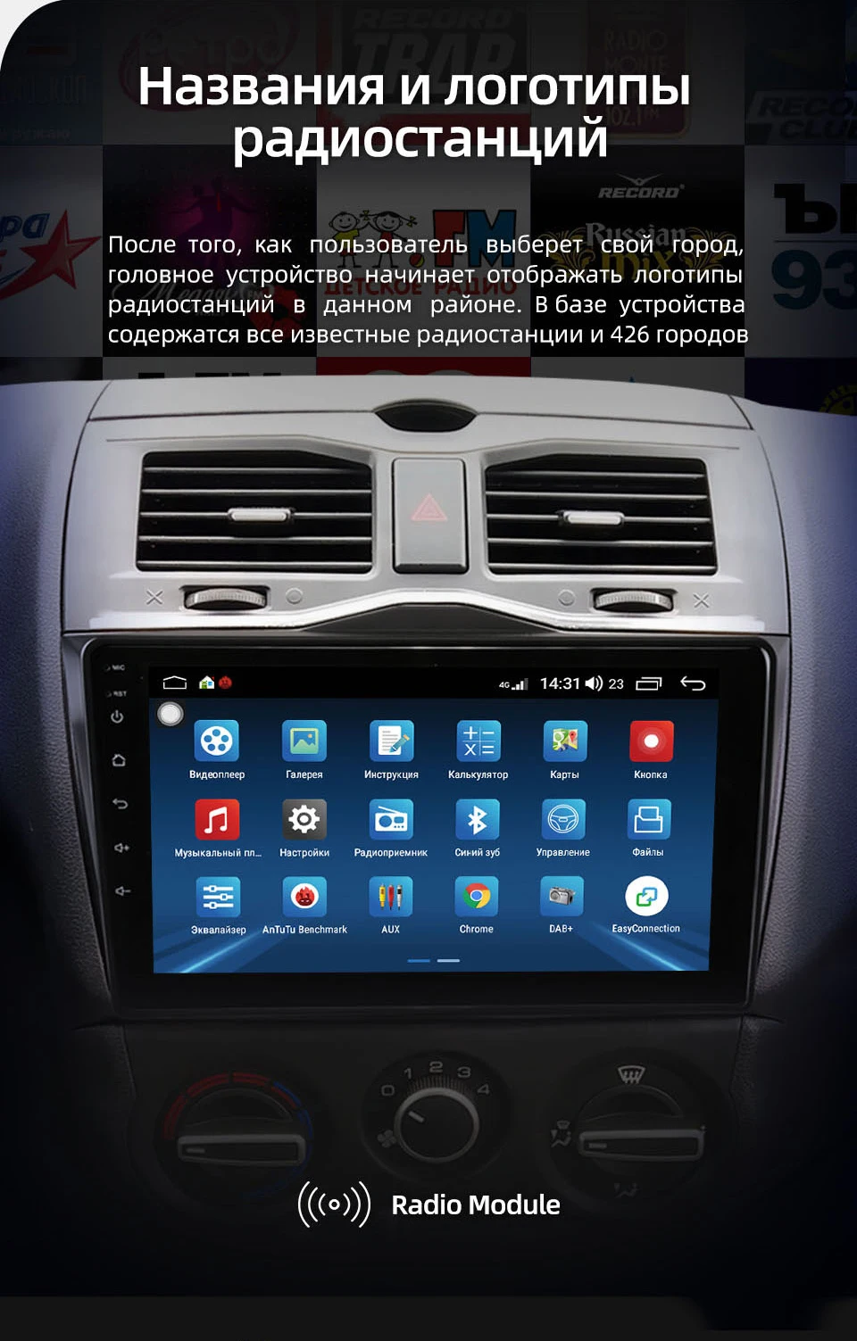 TUXIN TX8 9" Автомагнитола Штатная магнитола для Лада Гранта Кросс LADA ВАЗ Granta Cross Android 8.1, до 8-ЯДЕР, до 4 64ГБ 32EQ DSP 2 DIN DVD GPS мультимедиа автомобиля головное устройство