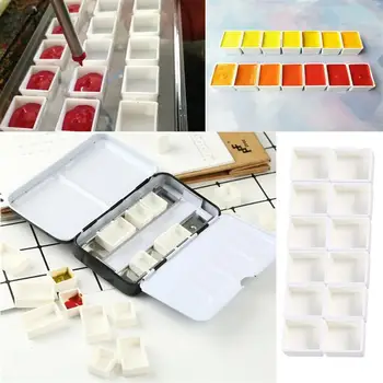 

50pcs Watercolor Paint Empty Watercolor Half Paint Pans for Artist Student Beginners Drawing Painting Tools Watercolor Paints