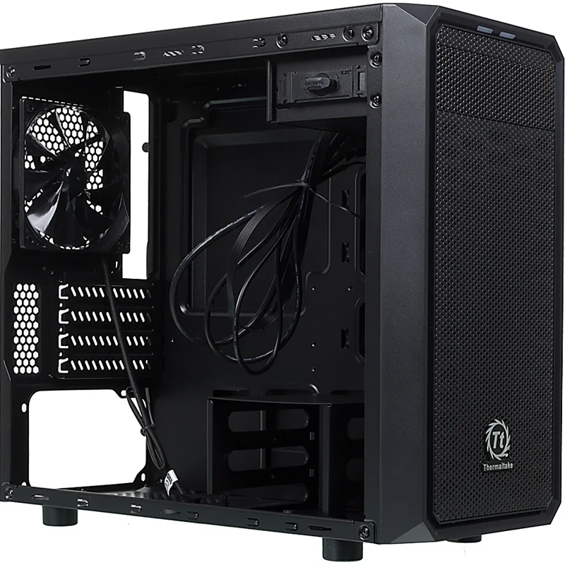 Корпус Thermaltake Versa H15 черный без БП mATX 4x120mm 1xUSB2.0 1xUSB3.0 audio bott PSU