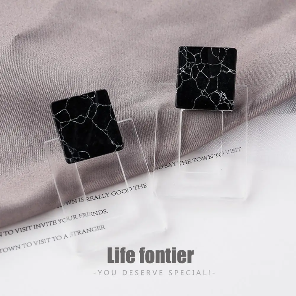 Модные прозрачные полые квадратные акриловые висячие серьги Lifefontier для женщин
