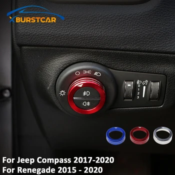 

Car Headlight Switch Knob Trim Cover Head Lamps Knobs Covers for Jeep Compass 2017-2020 Renegade 2015 - 2020 Accessories