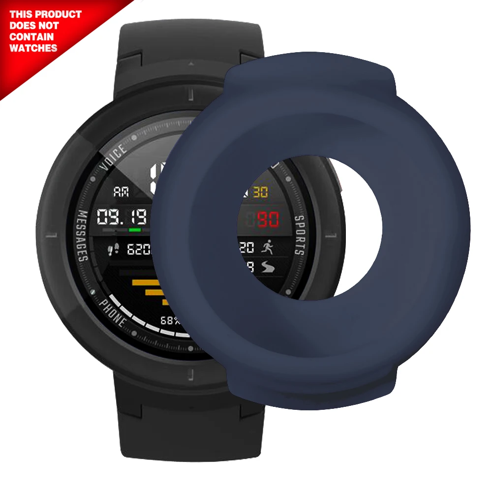 Модный чехол для часов для Huami Amazfit Verge, мягкий силиконовый чехол из ТПУ с полной защитой, чехол для Huami Amazfit Verge Smart Watch - Цвет: Dark Blue