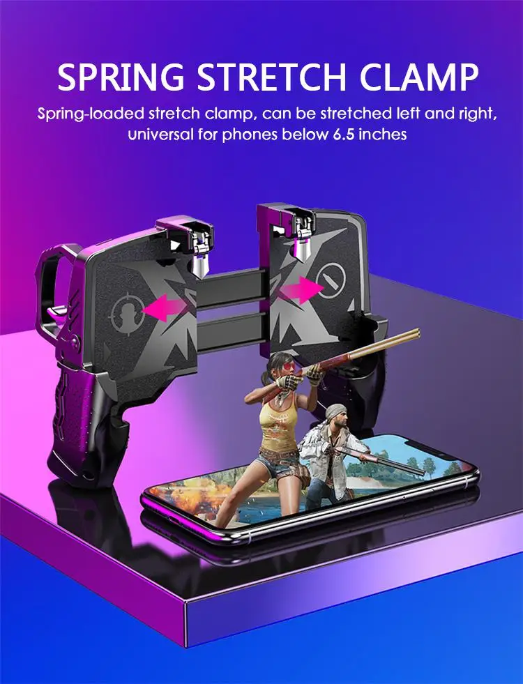  BEESCLOVER K21 Gamepad Joystick For PUBG Metalen L1 R1 Trigger Game Shooter Controller for iPhone A