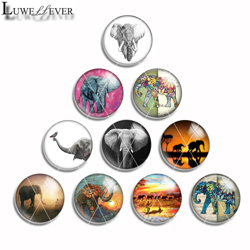 10 мм 12 14 16 20 25 466 шт./лот Loxodonta Mix круглый стеклянный кабошон ювелирный браслет 18