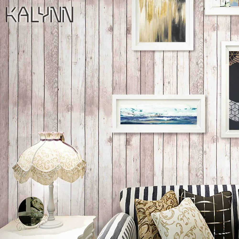 Self Adhesive Wallpapers 1.47x19.7ft White Wood Decorative Films Living Room Bedroom kitchen Home Improvement DIY Wall Stickers