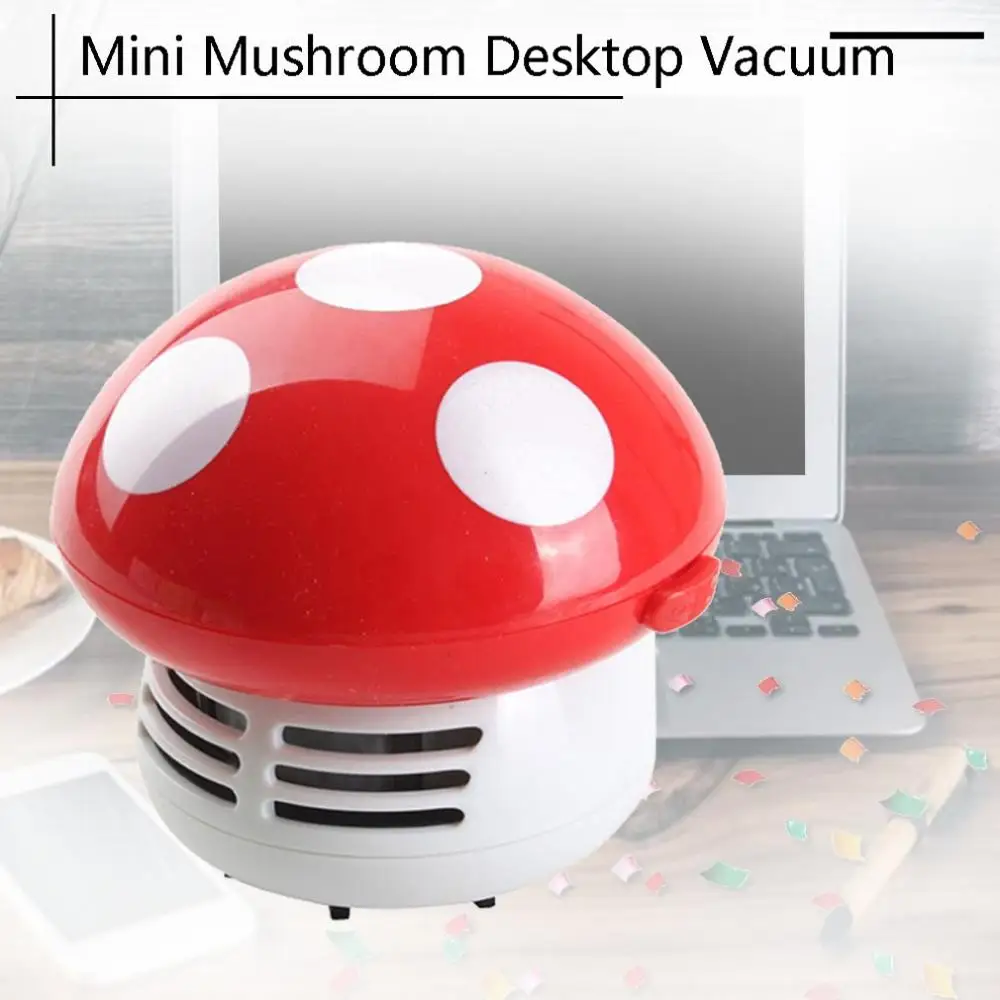 L008 3W 3V маленький мини мультфильм Милая клавиатура Настольный пылесос для удаления пыли в форме гриба