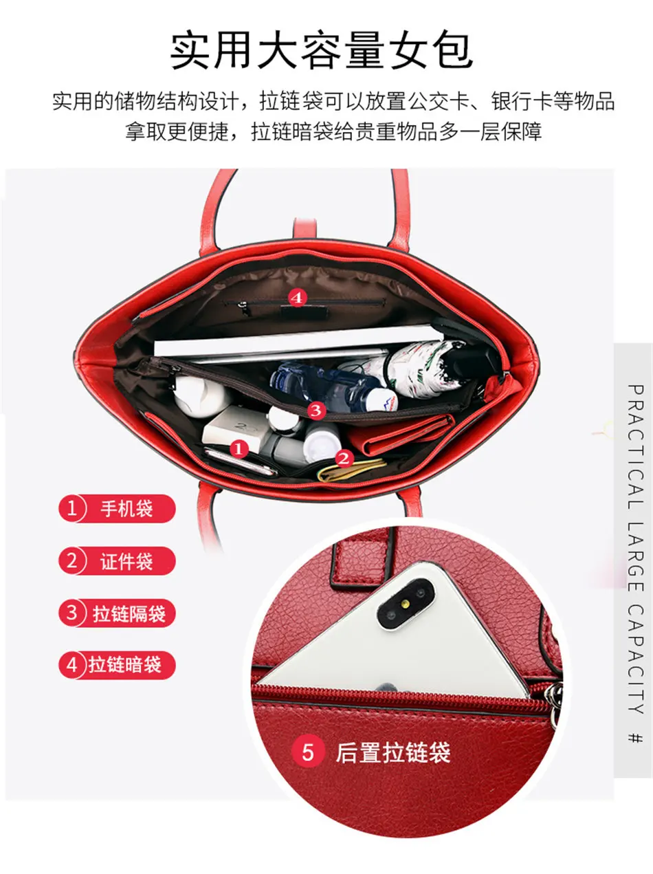 New Genuine Leather Handbags for women Crossbody bag Top Luxury Shoulder Bags High capacity tote cowhide women bags sac a main