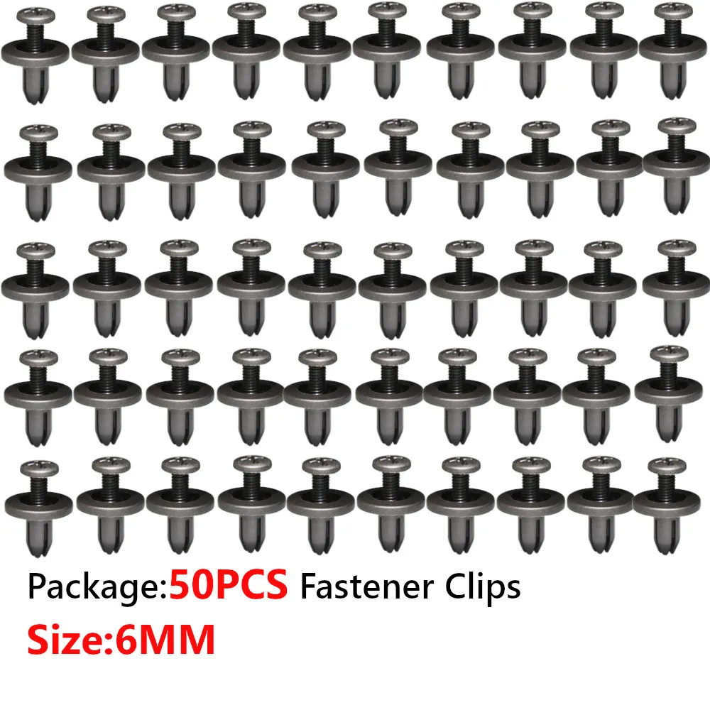 30 Piezas Remaches Tornillos de Fijación de Plástico Color Negro para Coche  Parachoques Clips 6mm X 14mm X 17mm Unique Bargains Clips/Remaches/Sujetador