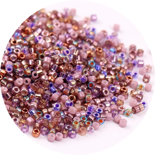 600Pcs 2mm Miyuki Delica Beads Japan Bronze Glass Beads Bohemia Style Metallic Seedbeads For DIY Jewelry Making Bracele Earring Mix Korea Purple