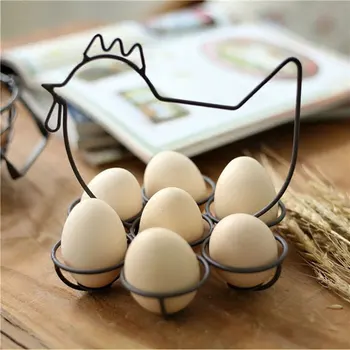 

Egg Basket Display Tray Holder for Gathering Fresh Eggs Metal Egg Rack Storage for Kitchen DTT88