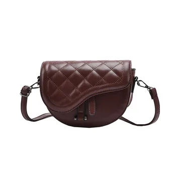 

Solid Diamond Lattice Female Saddle Bag Crossbody Versatile Fashion Shoulder Bags for Women 2020