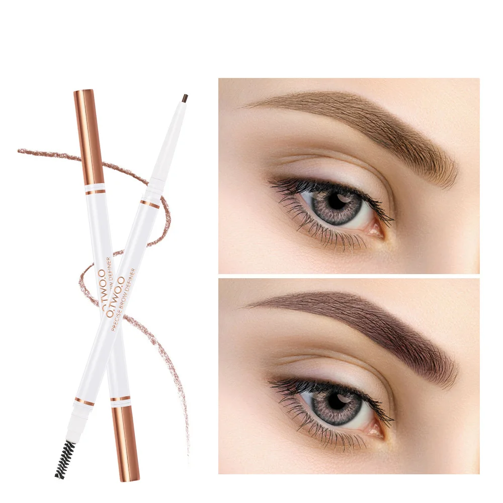 

O.TWO.O Double Headed Eyebrow Pencil Rotating Waterproof And Sweatproof Not Smudge Eyebrow Powder 4-Color Selectable