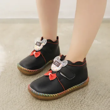 

2019 Kids Snow Boots Boys Shoes Kids Leather Boots Waterproof Boy Boots Girls Martin Warm Shoes Sport Shoes 21 -30