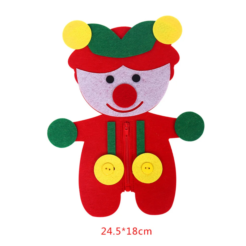 

Basic & Life Skills Toys Non-woven button children educational toys Zipper teaching kindergarten manual cloth early handmade