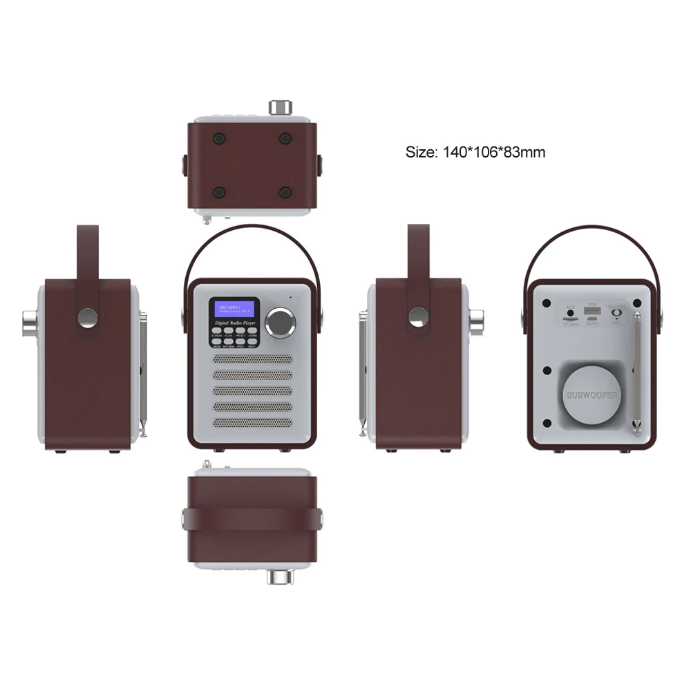 H6 DAB/DAB + цифровое радио беспроводные Bluetooth колонки MP3 плеер AUX TF U диск для чтения FM