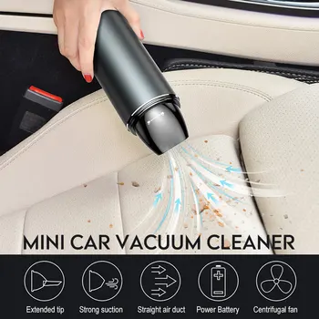 

Mini Car Vacuum Cleaner Wireless High Power Hair Dryer 5300Pa USB Charge With Battery Indicator 2000mAh Self-rescue Break Window