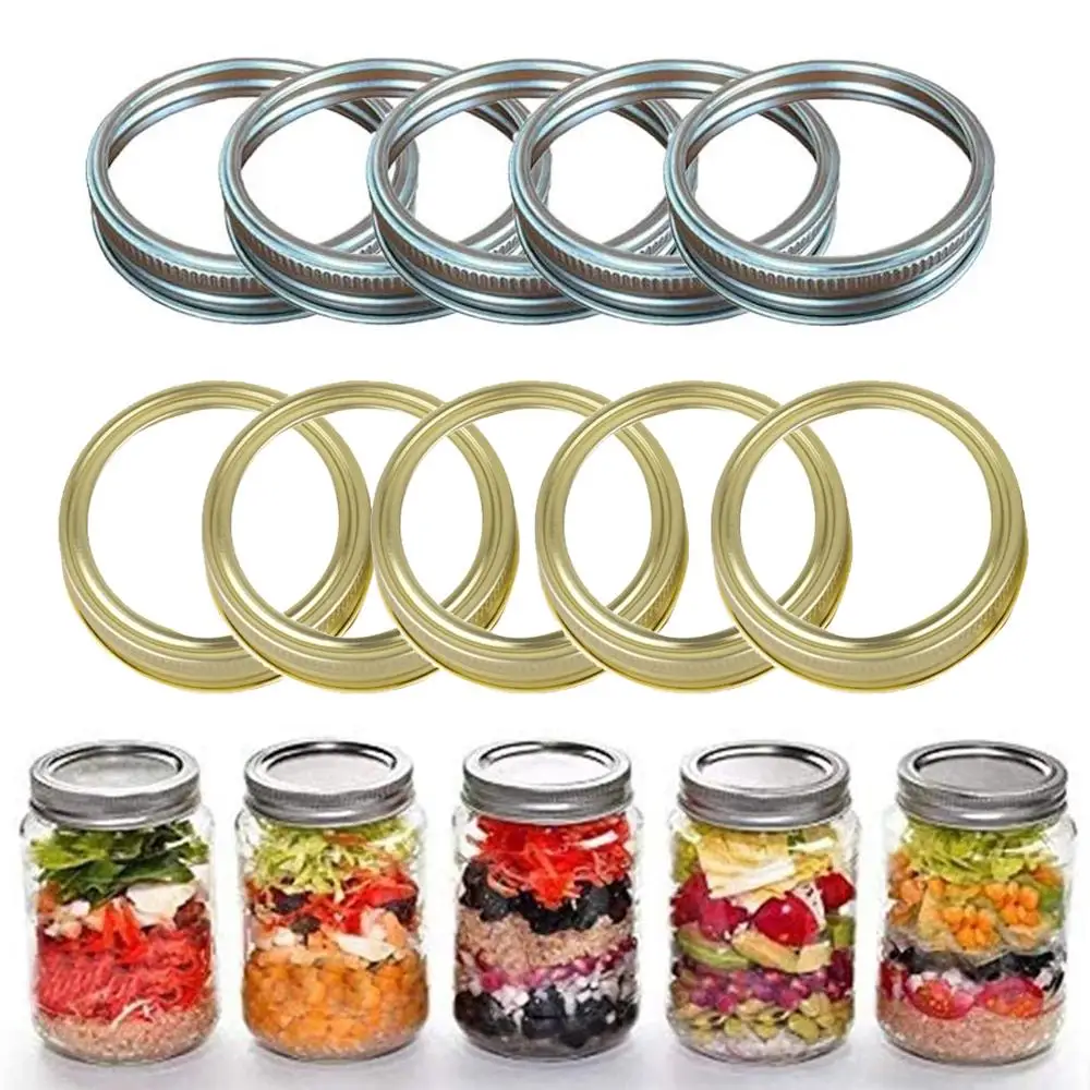

10Pcs 86mm / 70mm Regular Mouth Mason Jar Canning Lids Rings Only for Mason Jar Split-Type Lids Leak Proof and Secure Jar Caps
