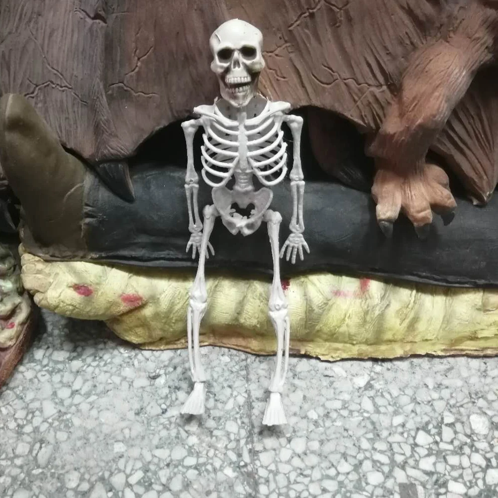 Горячая Хэллоуин человеческий скелет Poseable украшения вечерние украшения украшение для домашнего праздника