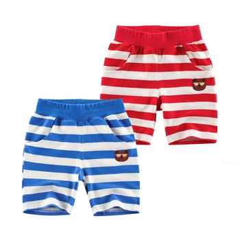 

Children's Clothes Summer New Arrival Fashion Baby Boys Girls Short Stripe Cotton Shorts For Kids Beach Blue And Red Trousers
