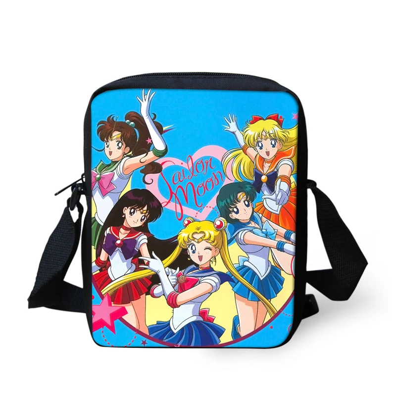 

HaoYun Women's Messenger Bags Sailor Moon Pattern Girls Shoulder Bags Cartoon Anime Designer Teenagers Mini Flaps Puse Bags