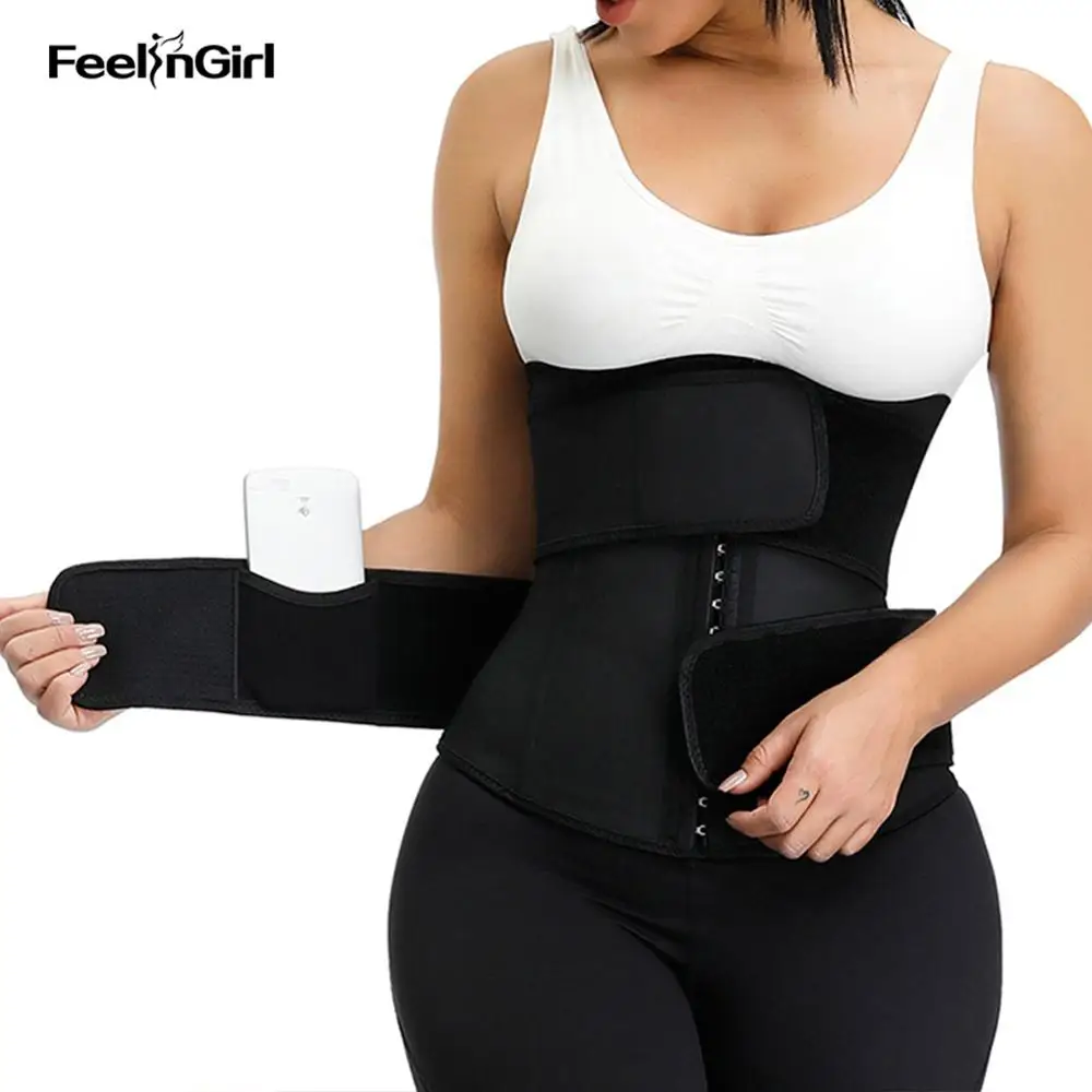 FeelinGirl моделирующий ремень для женщин талии Cincher для похудения латексный пояс для тела формирователь 7 стальных костяных тренировок Корректирующее белье корсет пояс