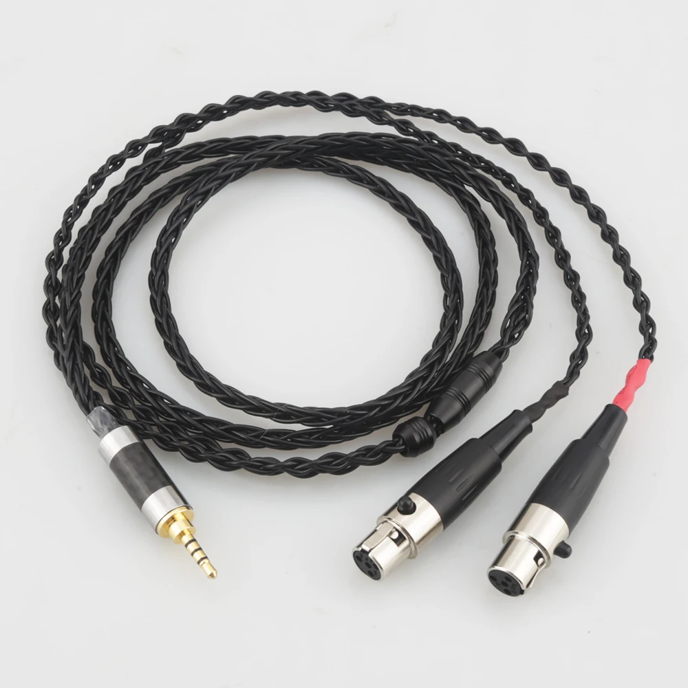 Black Silver Plated HIFI Cable 2 5mm Balanced Earphone Headphone Upgrade Cable for Audeze LCD 3 LCD3 LCD 2 LCD2 LCD 4