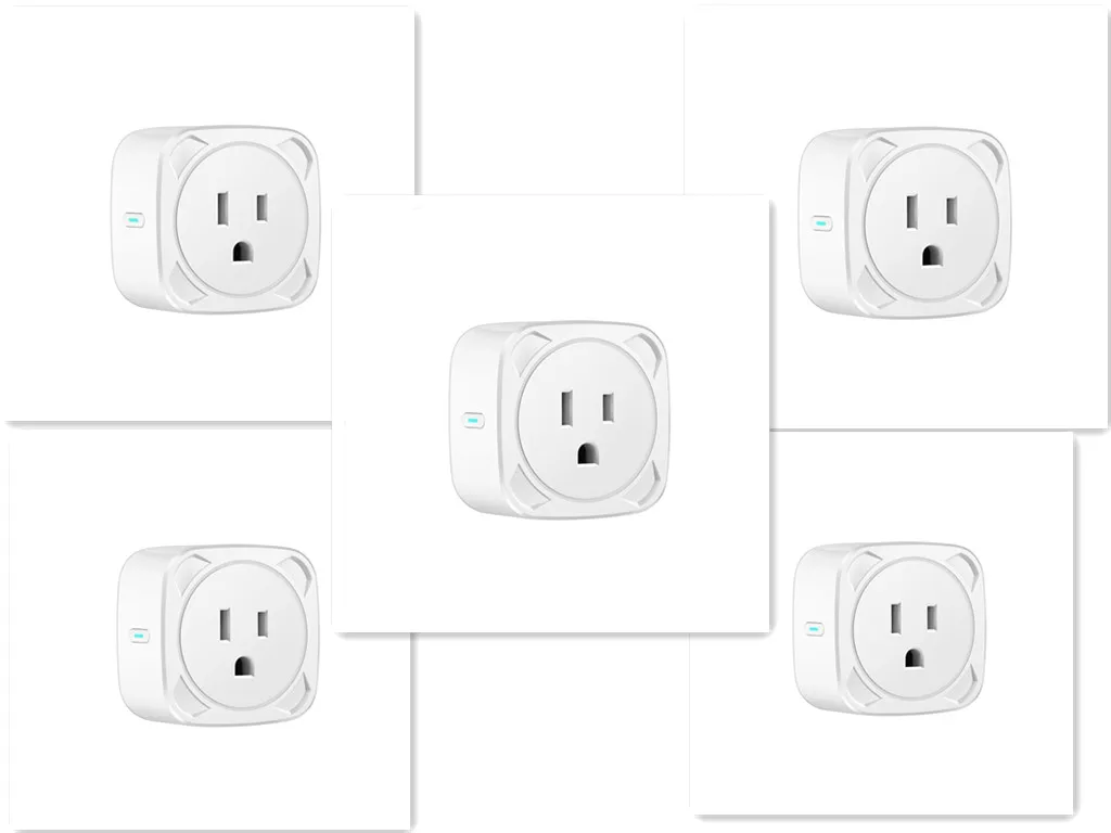 1/2/3/5 шт. BSD13 Wi-Fi Голос Управление Беспроводной пульт дистанционного управления гнездо умный таймер Plug умный дом огнезащитной PC смарт Мощность разъем штепсельная вилка стандарта США - Комплект: 5 pcs