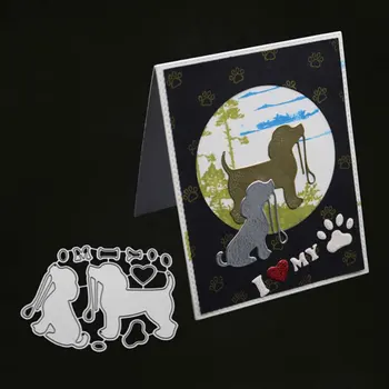 

Dog Frame Metal Cutting Dies Animal Mold Cut Die Letter Scrapbook Paper Craft Knife Mould Blade Punch Stencil Stamps And Dies
