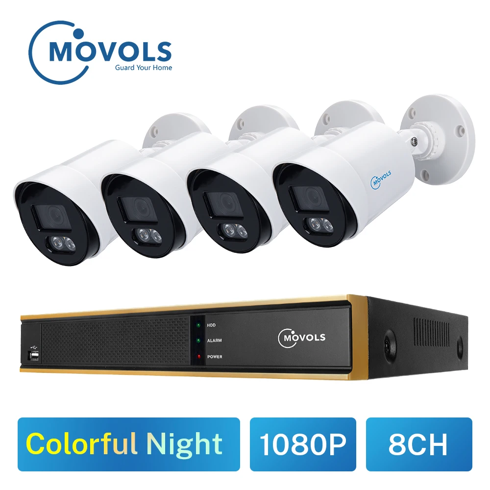 Movols 1080P цветная система ночного видения CCTV наружная водонепроницаемая