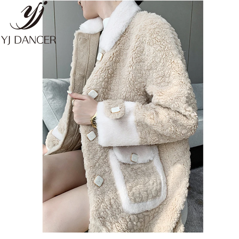 Жаккардовая кашемировая Женская куртка с лицевой отделкой новинка зимы 2019