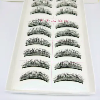 

False Eyelashes H-1 # Natural Cross Densely in Short Eyelash 10-Pairs Makeup Extension Tool