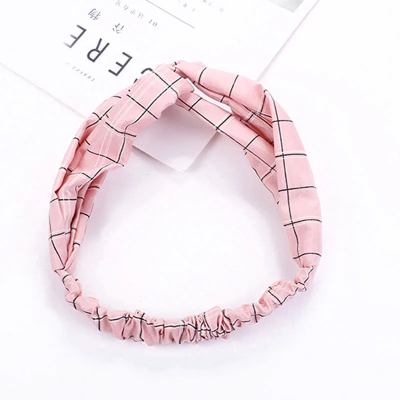 style 7 pink Женская замшевая повязка на голову; сезон весна-осень; Винтажные эластичные резинки для волос с перекрестным узлом; мягкая однотонная повязка для волос для девочек; аксессуары для волос - Цвет: style 7 pink