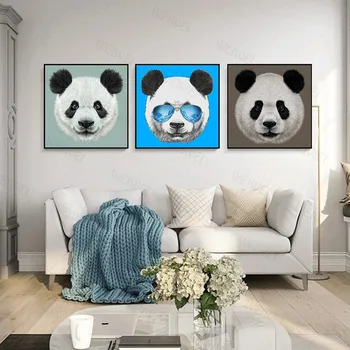 

Lovely Panda Stylish Morderm Cute Animals Canvas Painting Prints Poster Kid Room Living Room Home Decoration Wall Art Picture