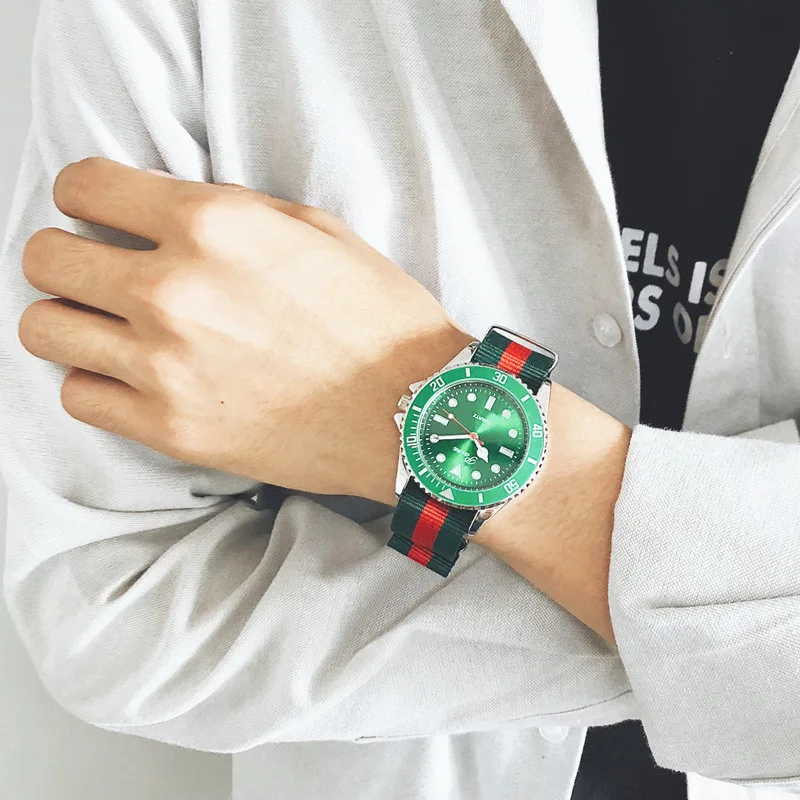 

2020 Fashion Wristwatch Creative Male Fabric Belt Quartz Watch Boys Designer Military Watches Men Relojes Para Mujer