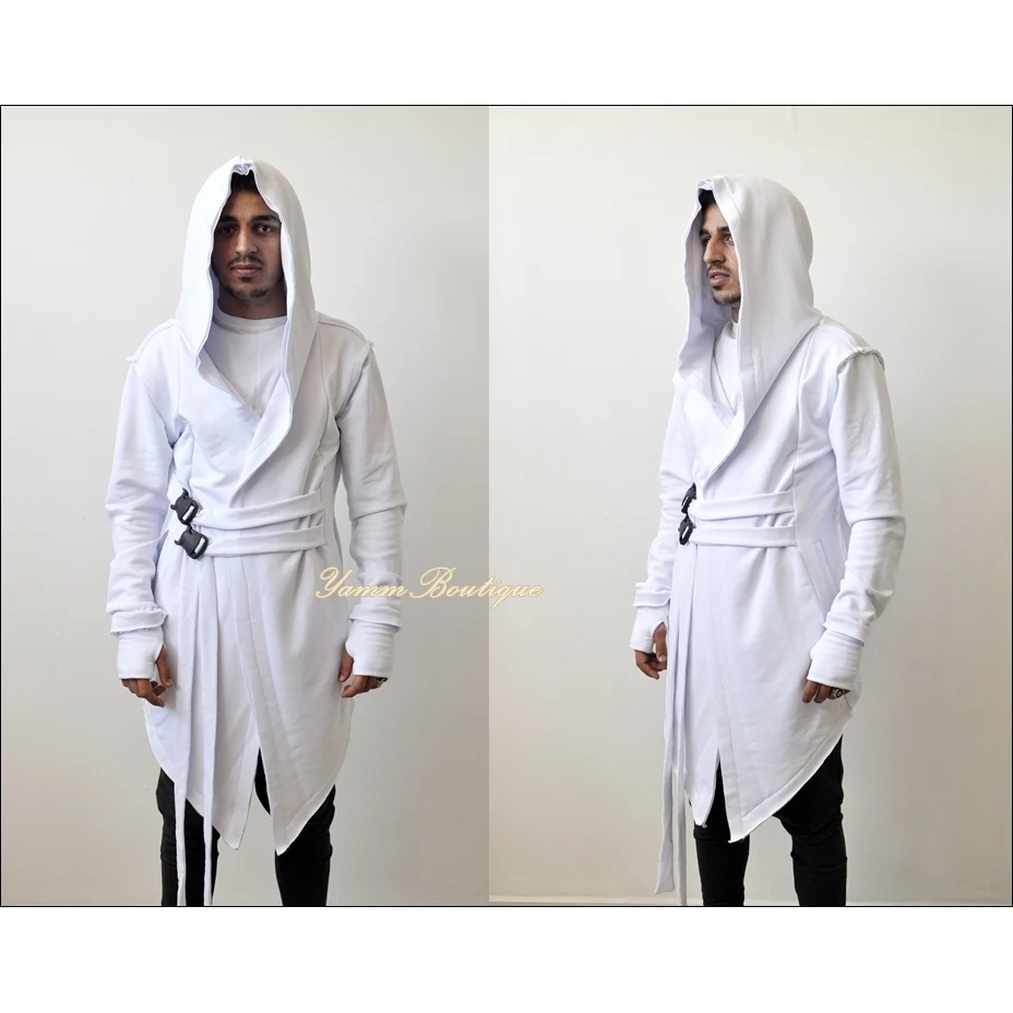 Большой кардиган-кимоно с капюшоном Assassin's Creed, накидка, длинный Асимметричный футуристический костюм Макси стимпанк Большой кардиган-кимоно с капюшоном Assassin's Creed, накидка, длинный Асимметричный футуристический костюм Макси стимпанк