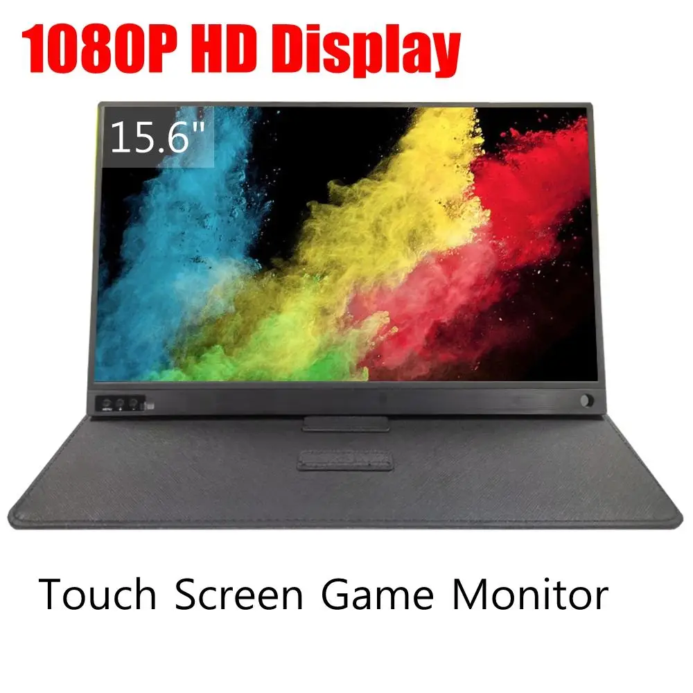 

15.6 Inch Touch Screen Gaming Monitor Portable 1080P IPS HD USB Type C Dispaly for laptop phone Switch and PS4 with Case