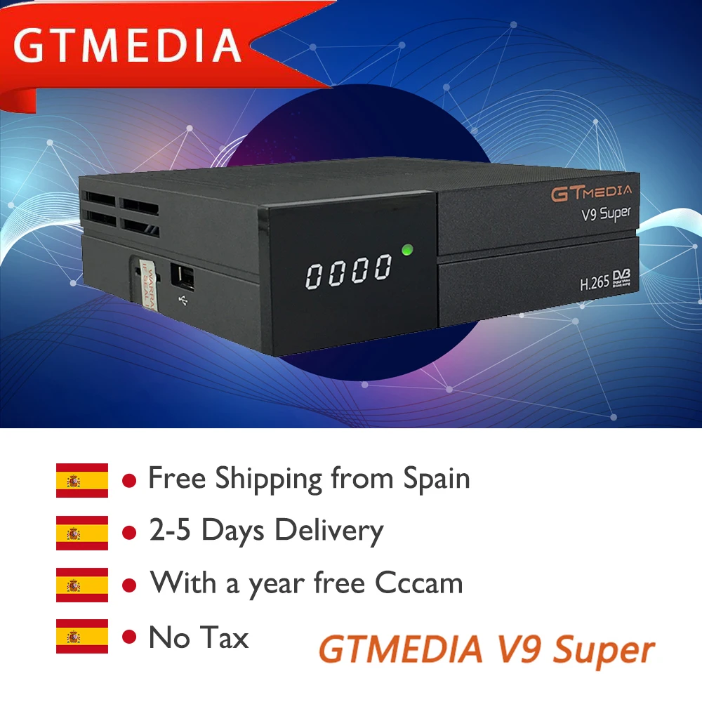 DVB-S2 декодер Gtmedia V9 супер поддержка H.265 лучше freesat V8 супер V8 Nova телеприставка DVB S2 спутниковый ресивер встроенный wifi
