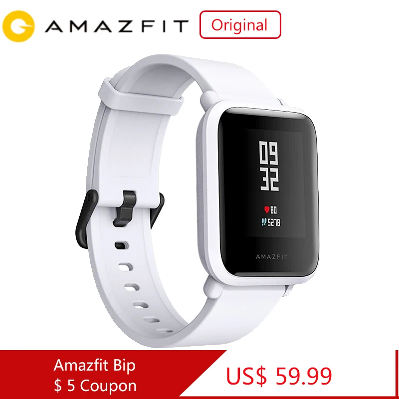 Instock Amazfit Bip Смарт часы GPS 45 Срок службы батареи плавание IP68 Водонепроницаемые