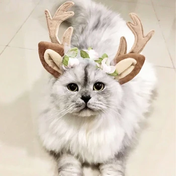 

Cat Dog Headband Beauty Christmas Pet Accessories Dog Hairpin Cat Ornaments Christmas Antler Headband S/M/L 4