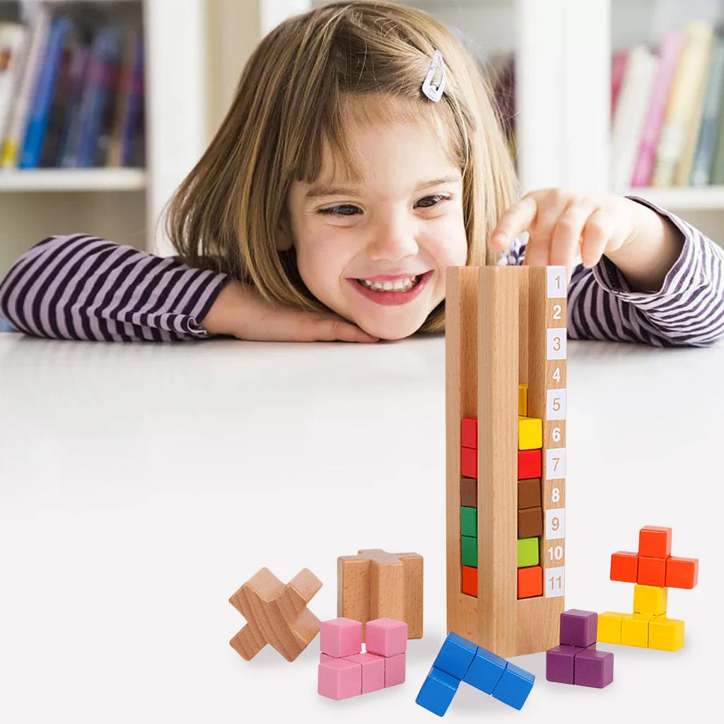 Wooden Stacking Building Blocks Toy Montessori 74 Types of Clearance  Strategy Tower Blocks Game for Age 3 6 Years Kids Children| | - AliExpress
