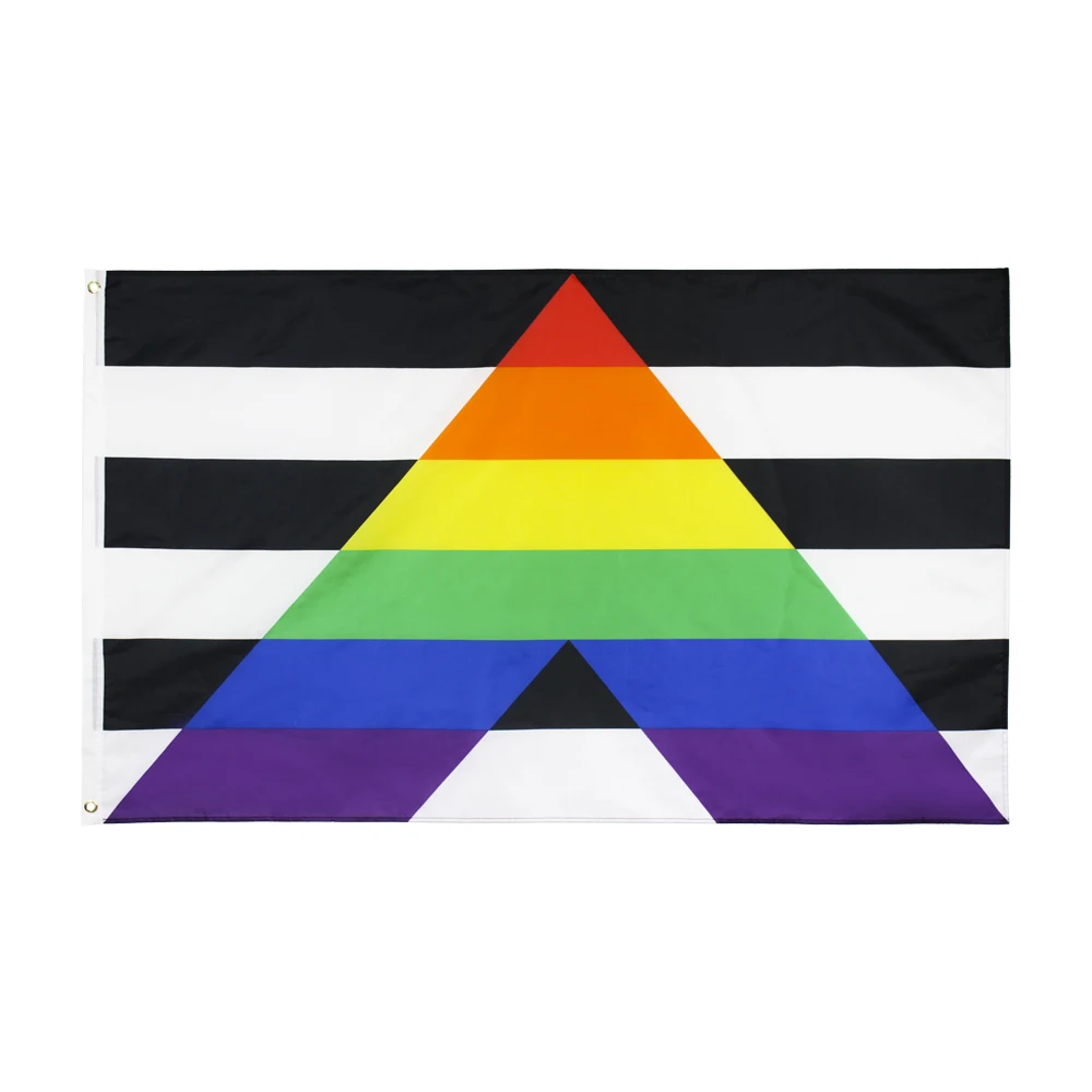 FLAGCORE 3X5Fts 90X150cm LGBT Gay Straight Allies Pride Flag | Дом и сад