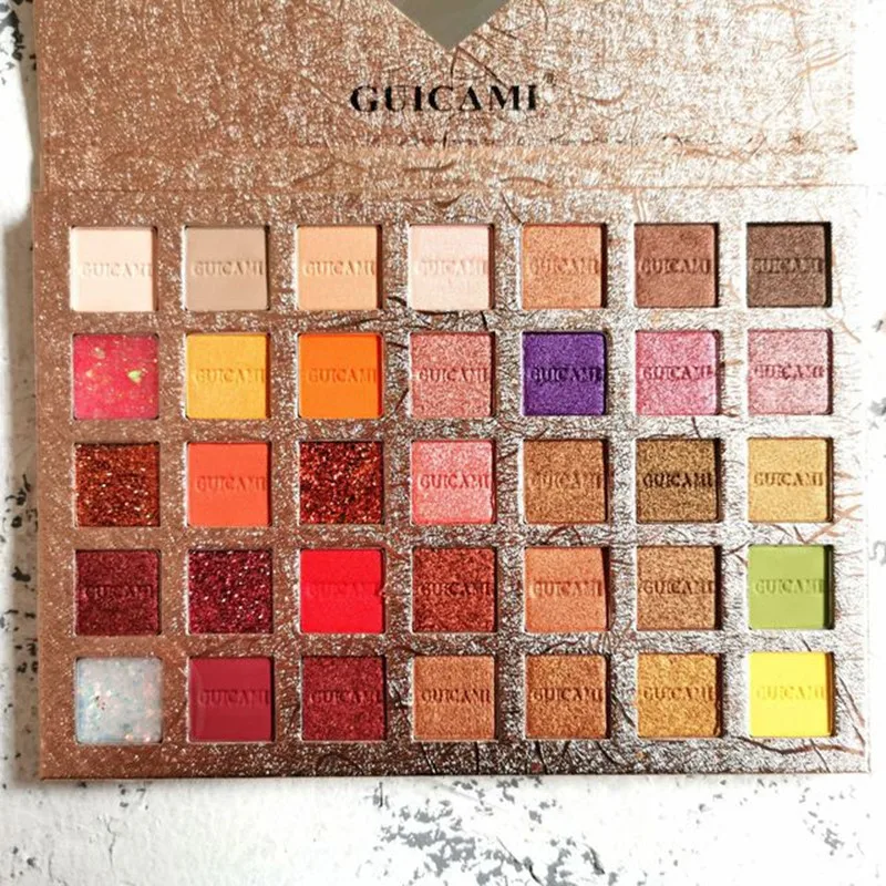 Champagne Gold Foil 35 Color Eyeshadow Palette Matte Mashed Potato Unicorn Glitter Makeup Palette 3