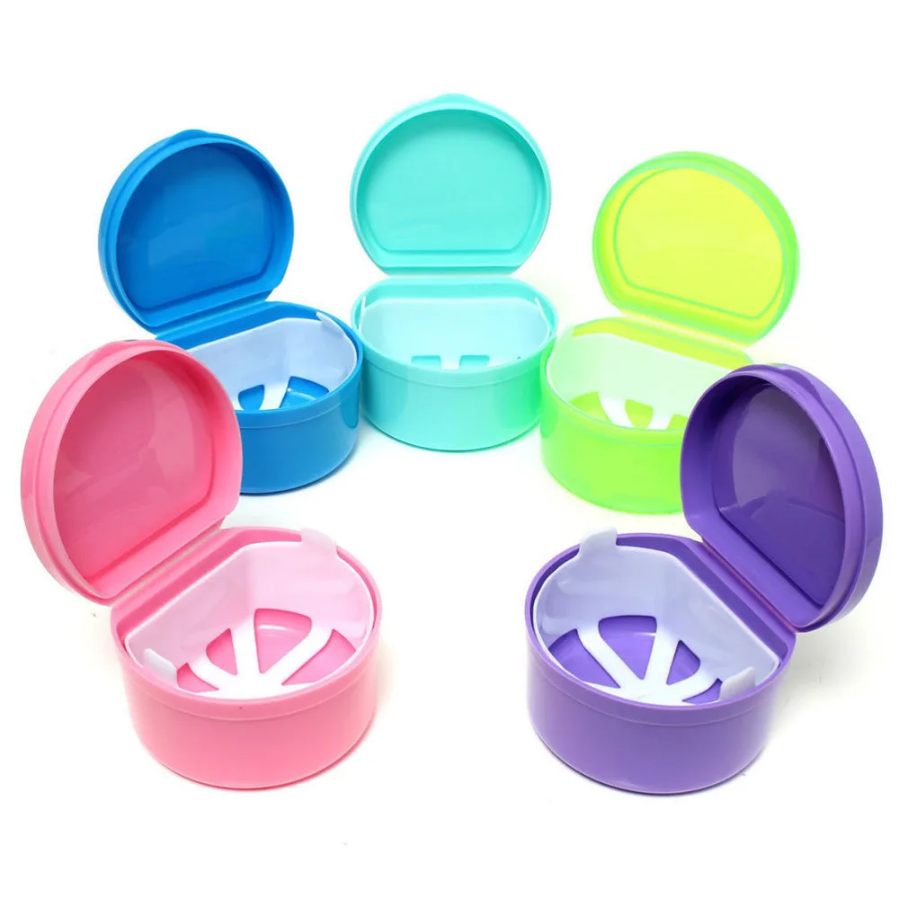 Plastic Partial Denture Storage Box Teeth Care Case Optional Dental Tray Box Orthodontic Retainer Dental Tool Beauty Health Care
